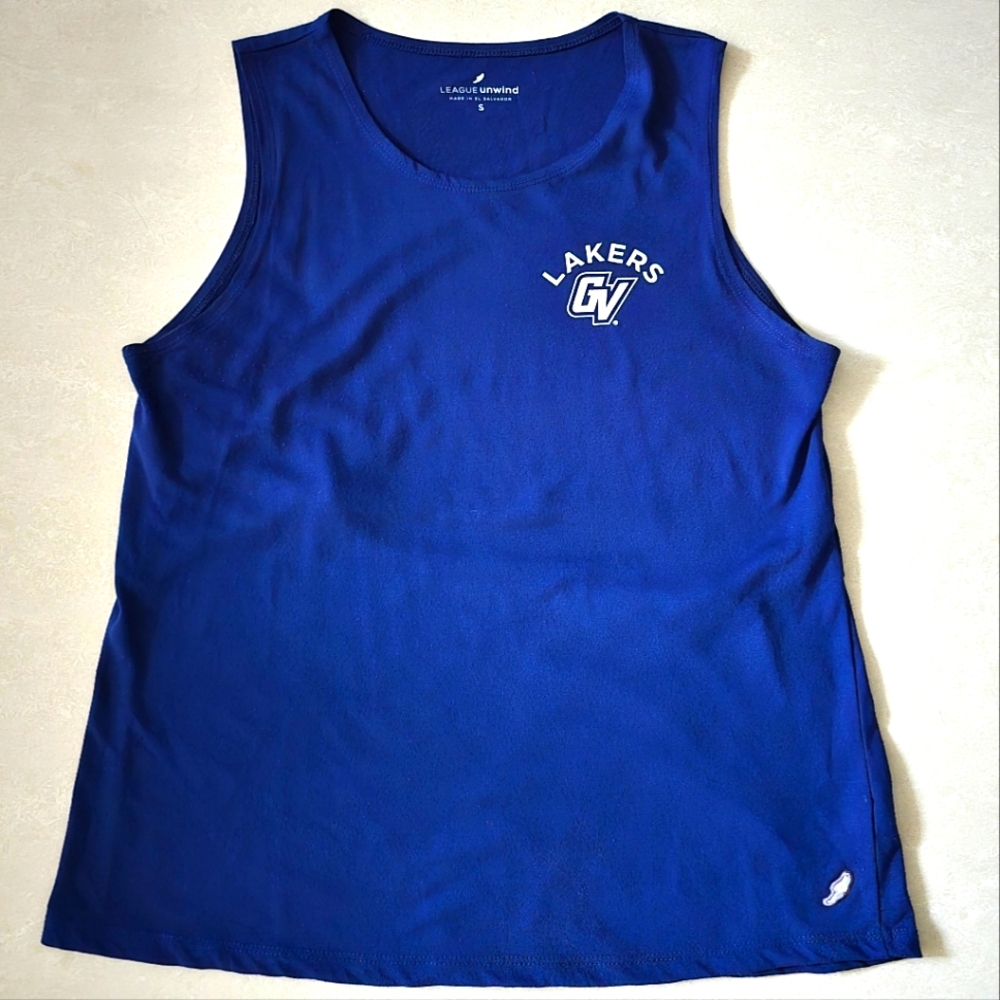 GVSU Lakers Tank Top With Back Vent - Blue - Size Small